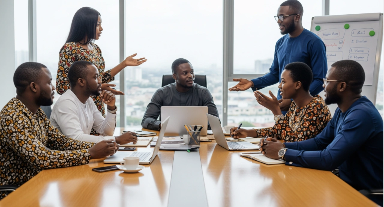 Professional team collaboration